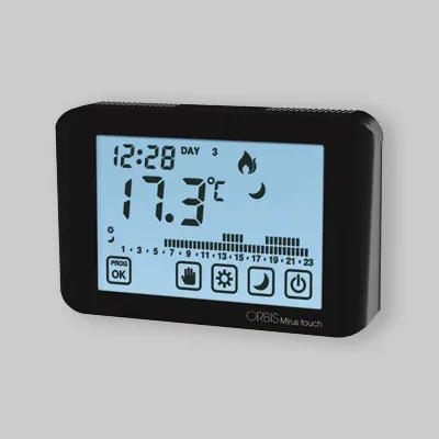 Cronotermostato Digitale Mirus Touch Programmazione Giornaliera/Settimanale Nero