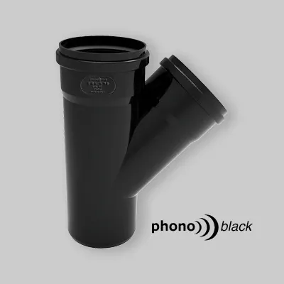 Derivazione Phono Black 45° Mf 100X50