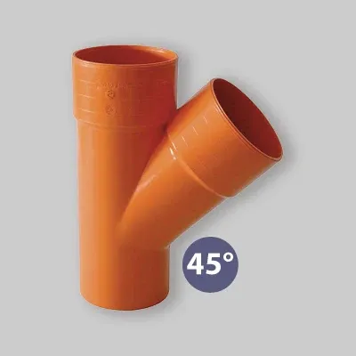Derivazione 45° Pvc Arancio Ø 200