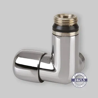 Detentore Ad Angolo Dx Attacco Rame, Multistrato E Pe-X "Dafne" Cromo 1/2" - 24X1,5