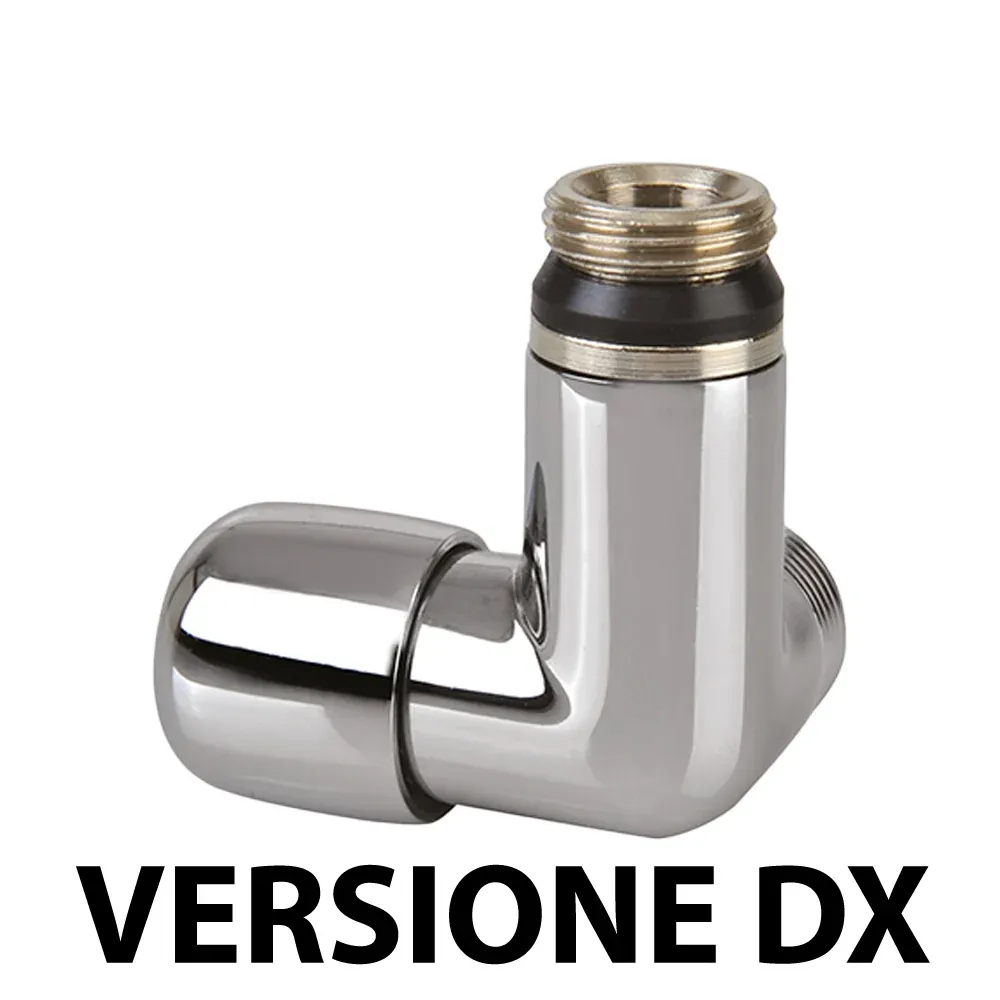 Detentore Ad Angolo Dx Attacco Rame, Multistrato E Pe-X "Dafne" Cromo 1/2" - 24X1,5