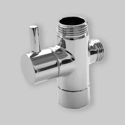 Deviatore Per Colonna Doccia Cromo "Dv 332" 3/4" M X 1/2" M X 3/4" F