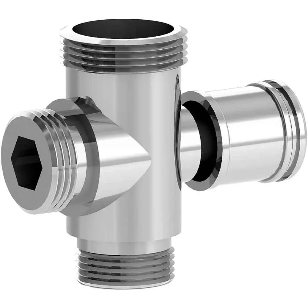 Deviatore Per Colonne Doccia Cromo 3/4" M X 1/2" M X 1/2" M