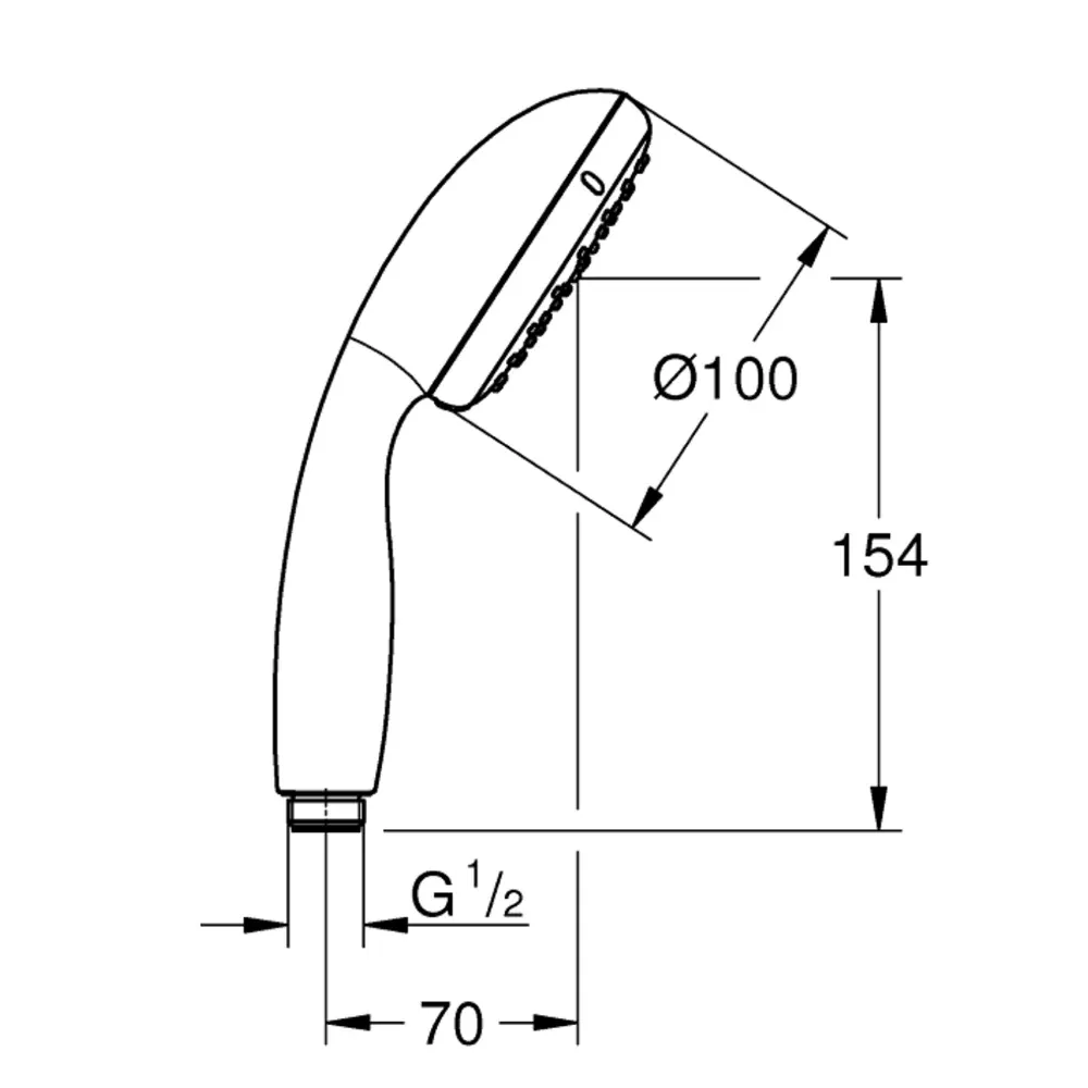 Doccetta Monogetto Tempesta 1/2" - Cromo