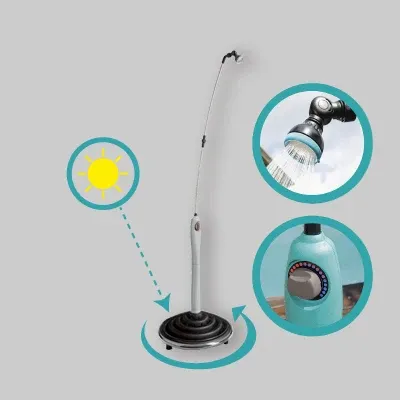 Doccia Da Giardino Solare "Sunny Style" Con Base Serbatoio