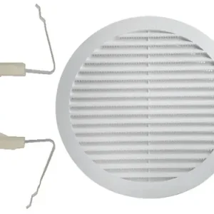 Griglie di areazione tonde ABS con molle. Prezzo per Pezzo.