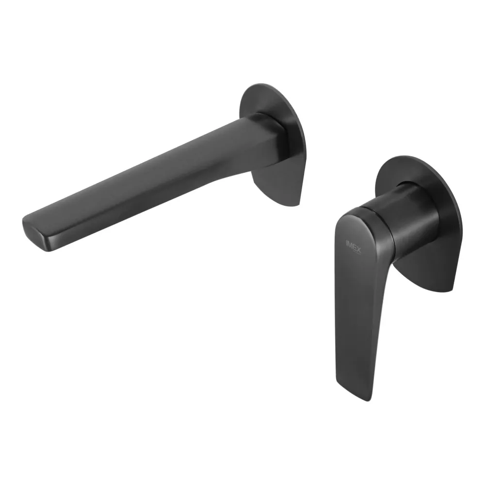 Imex – Delos rubinetto monocomando da lavabo incassato nero opaco