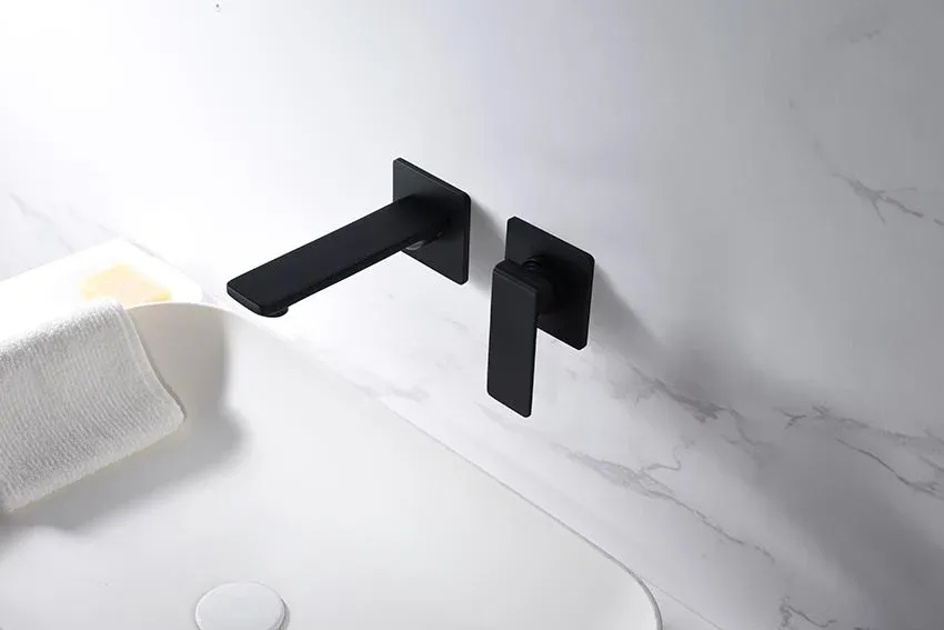 Imex – Fiyi rubinetto monocomando da lavabo incassato nero opaco