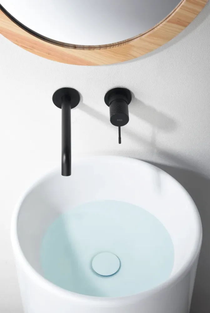 Imex – Genova rubinetto monocomando da lavabo incassato nero opaco