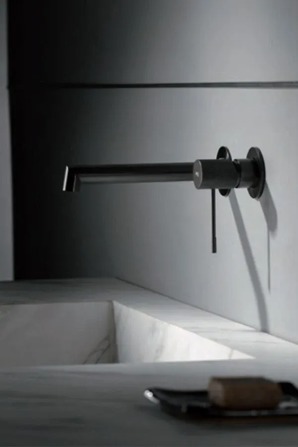 Imex – Linea rubinetto monocomando da lavabo incassato nero canna di fucile