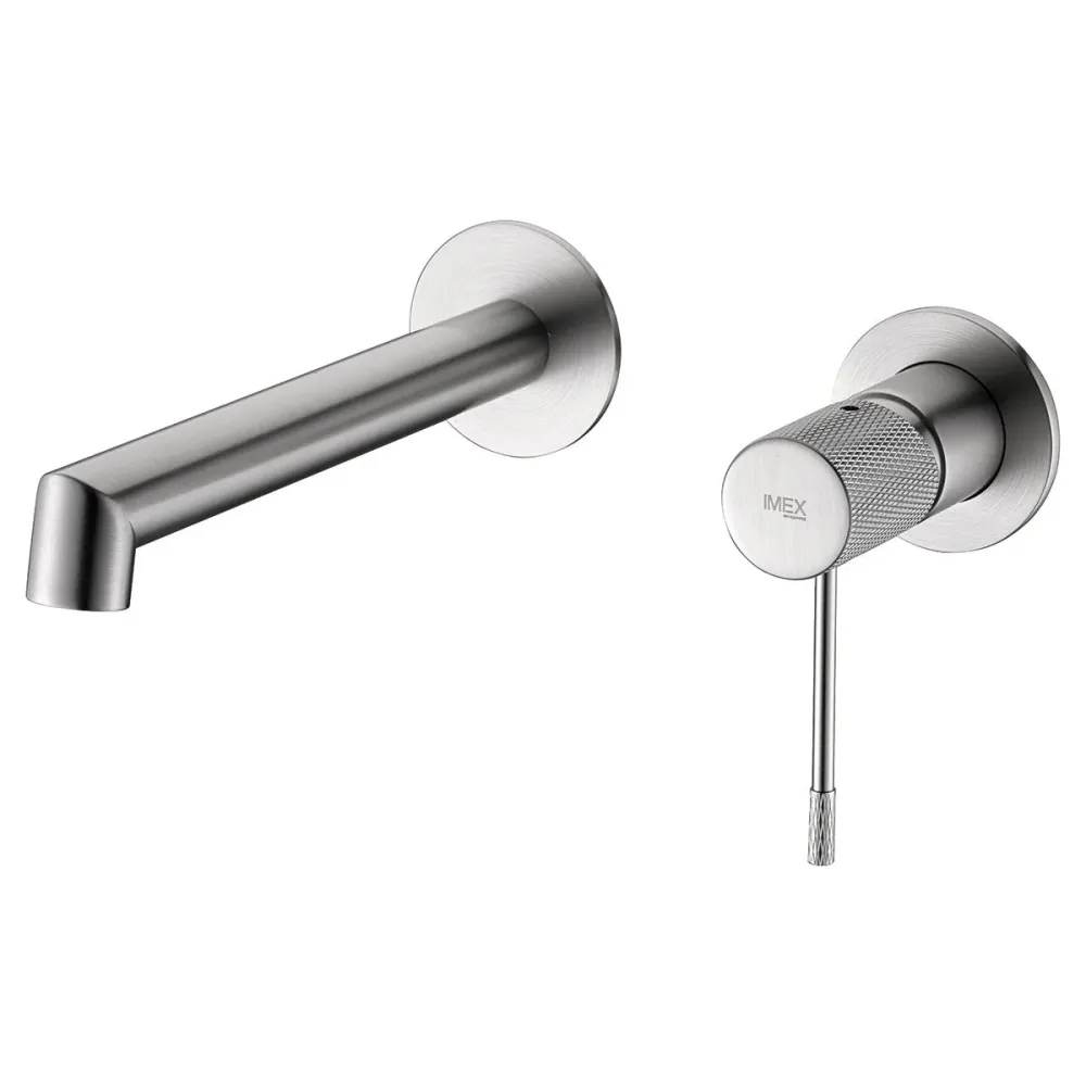 Imex – Linea rubinetto monocomando da lavabo incassato nichel spazzolato