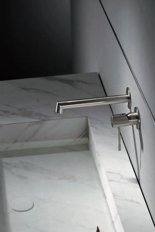 Imex – Linea rubinetto monocomando da lavabo incassato nichel spazzolato