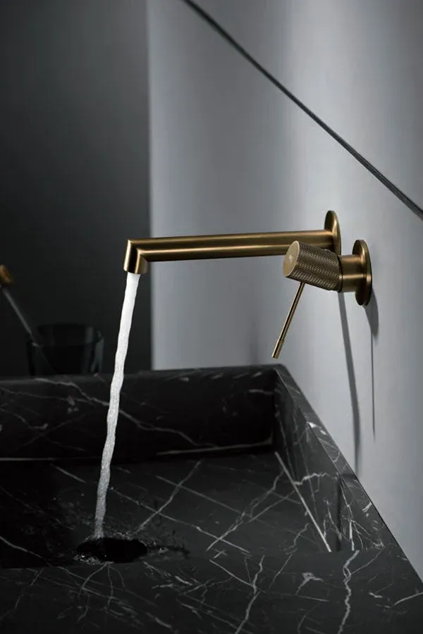 Imex – Linea rubinetto monocomando da lavabo incassato oro spazzolato