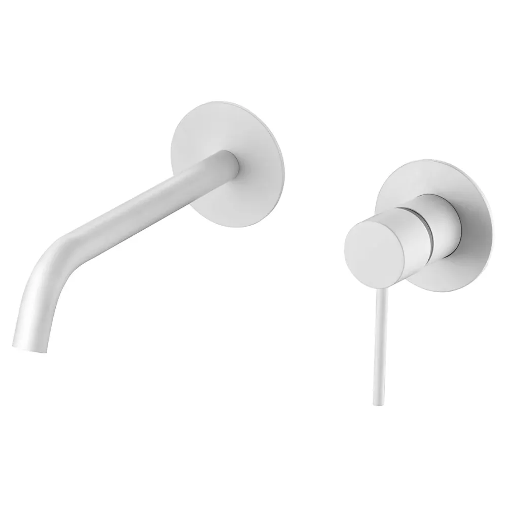 Imex – Milos rubinetto monocomando da lavabo incassato bianco opaco