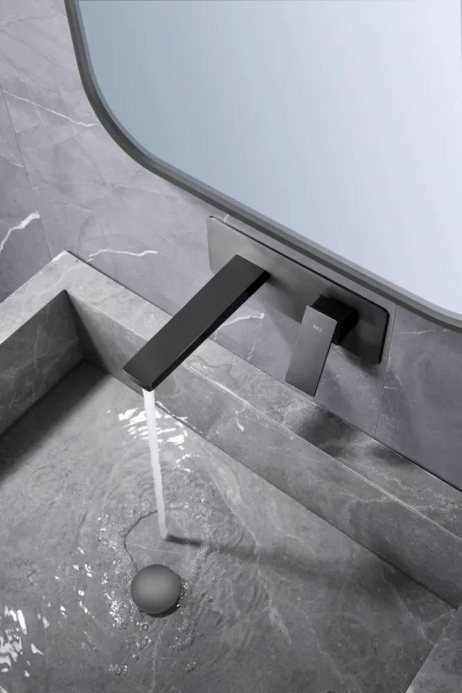 Imex – Miscelatore monocomando da lavabo incassato nero canna di fucile