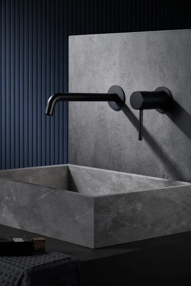 Imex – Monza rubinetto monocomando da lavabo incassato nero opaco