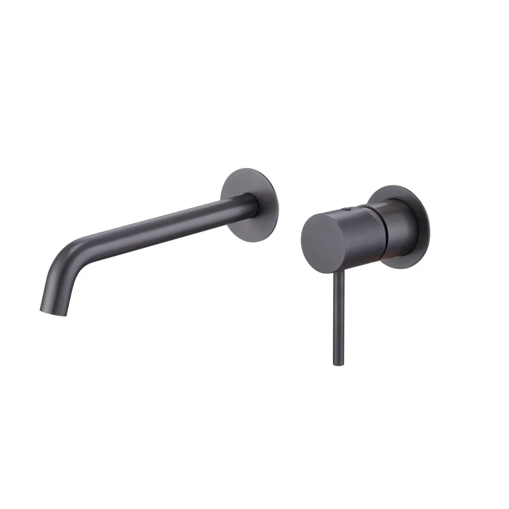 Imex – Monza rubinetto monocomando da lavabo incassato nero canna di fucile