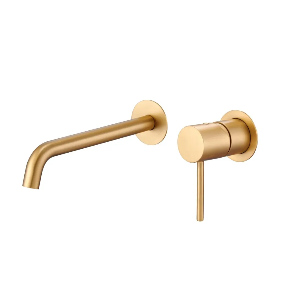 Imex – Monza rubinetto monocomando da lavabo incassato oro spazzolato