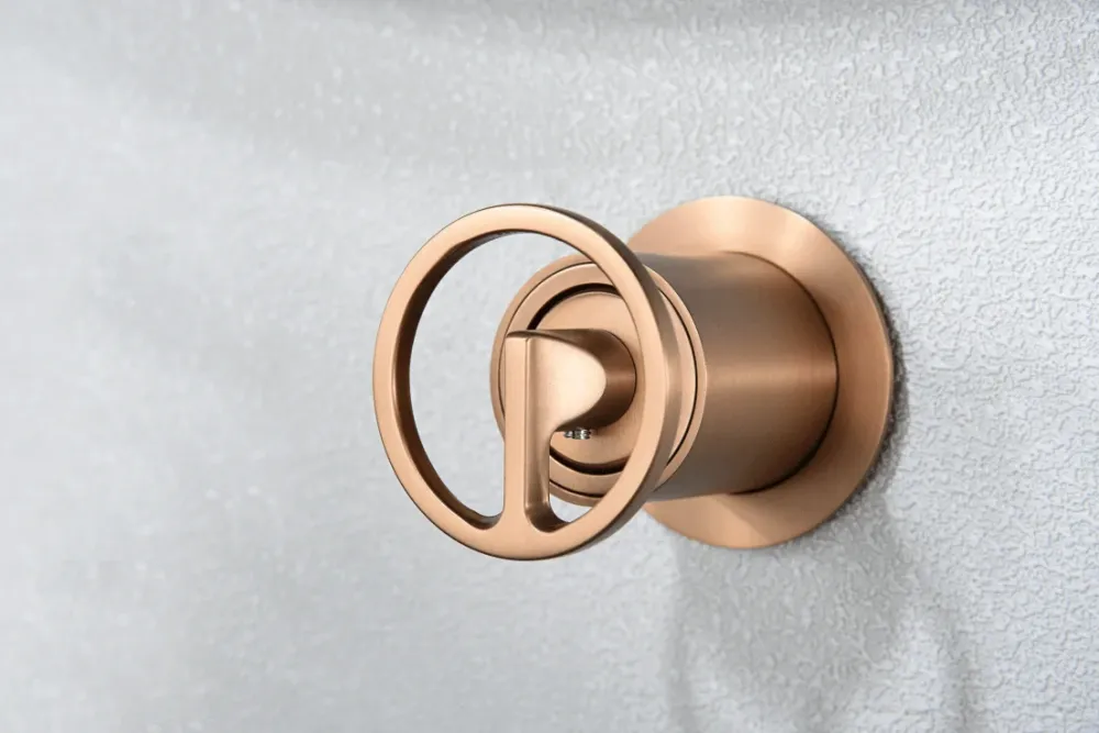 Imex – Olimpo rubinetto monocomando da lavabo incassato oro rosa spazzolato