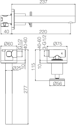 Imex – Olimpo rubinetto monocomando da lavabo incassato oro rosa spazzolato