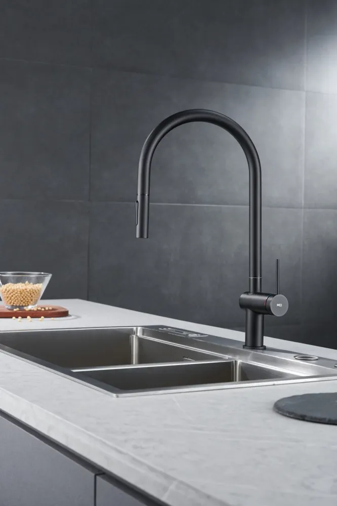 Imex - Rubinetto da cucina Berna nero opaco