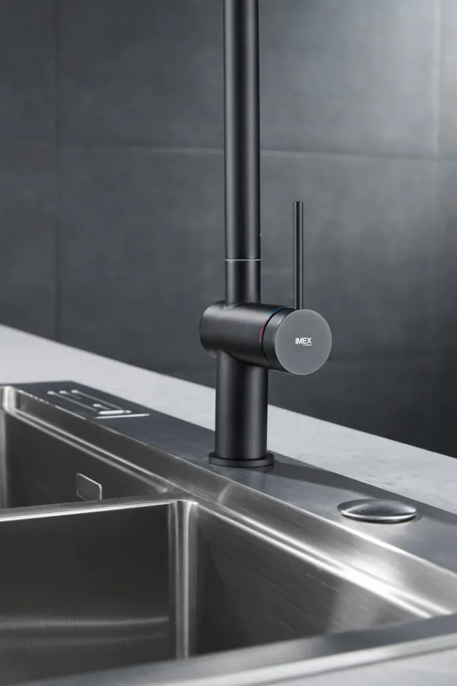 Imex - Rubinetto da cucina Berna nero opaco
