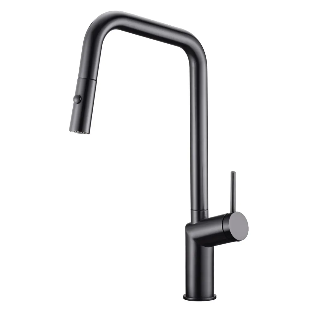 Imex - Rubinetto da cucina Bonn nero metallo canna da fucile
