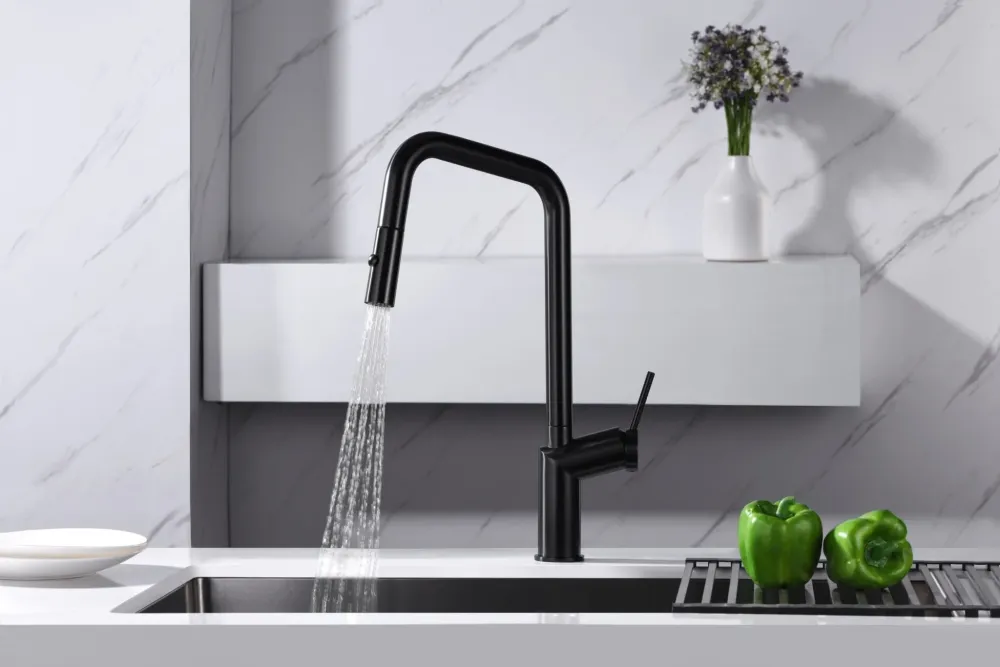 Imex - Rubinetto da cucina Bonn nero metallo canna da fucile