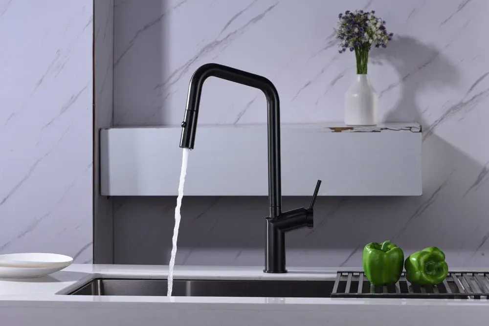 Imex - Rubinetto da cucina Bonn nero metallo canna da fucile