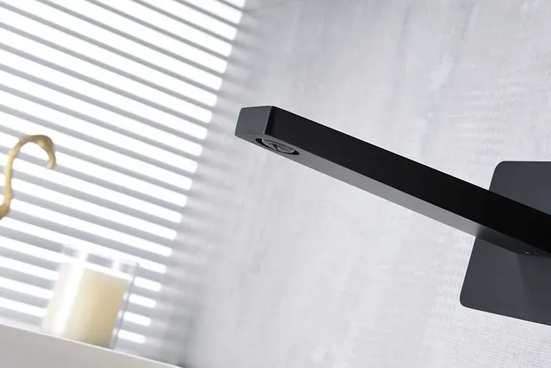 Imex – Rubinetto monocomando da lavabo incassato nero oro lucido