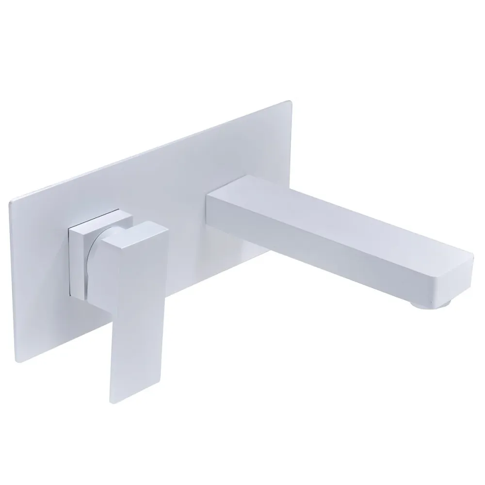 Imex – Svizzera rubinetto monocomando da lavabo incassato bianco opaco