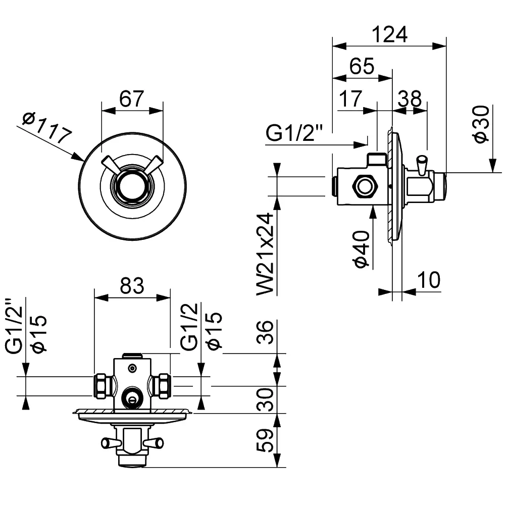Incasso Doccia Temporizzato Con Miscelatore 1/2"