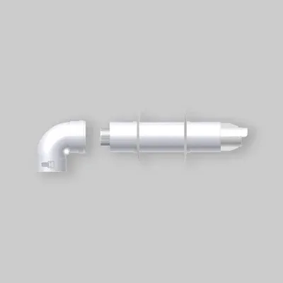 Kit Coassiale Compatibile Per Scaldabagno Vaillant 60/100 Alluminio
