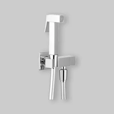Kit Doccia Shut-Off "Karima" Quadro Cromo - Doccetta Ottone