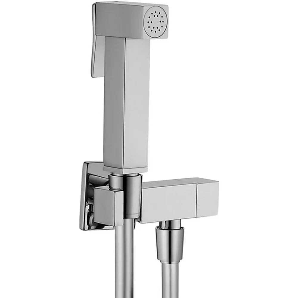 Kit Doccia Shut-Off "Karima" Quadro Cromo - Doccetta Ottone