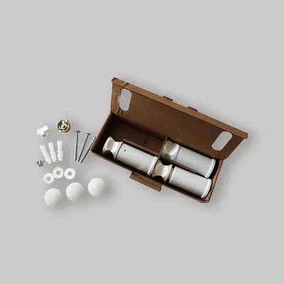 Kit Di Fissaggio Bianco Per Termoarredo "Sanremo" Diritto