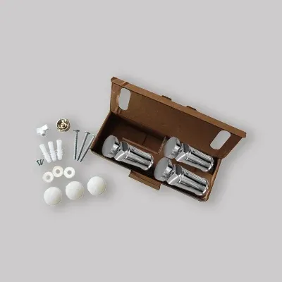 Kit Di Fissaggio Cromo Per Termoarredo "Sanremo" Diritto