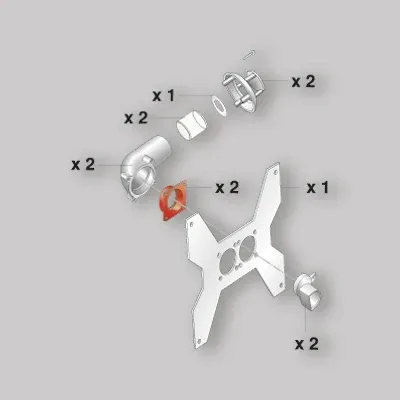 Kit Sdoppiatore + Staffa Metallo -