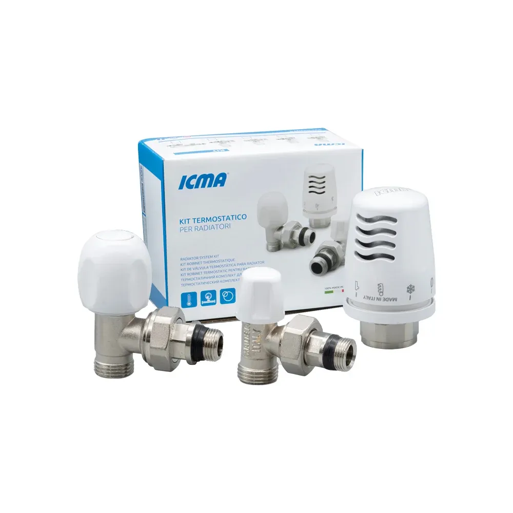 Kit Termostatico Squadra Tulipano Icma 3/8"