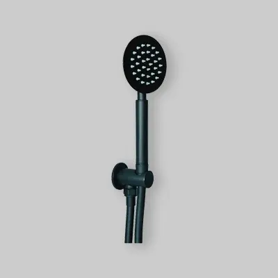 Kit Tondo Con Presa Acqua Nero 1/2"