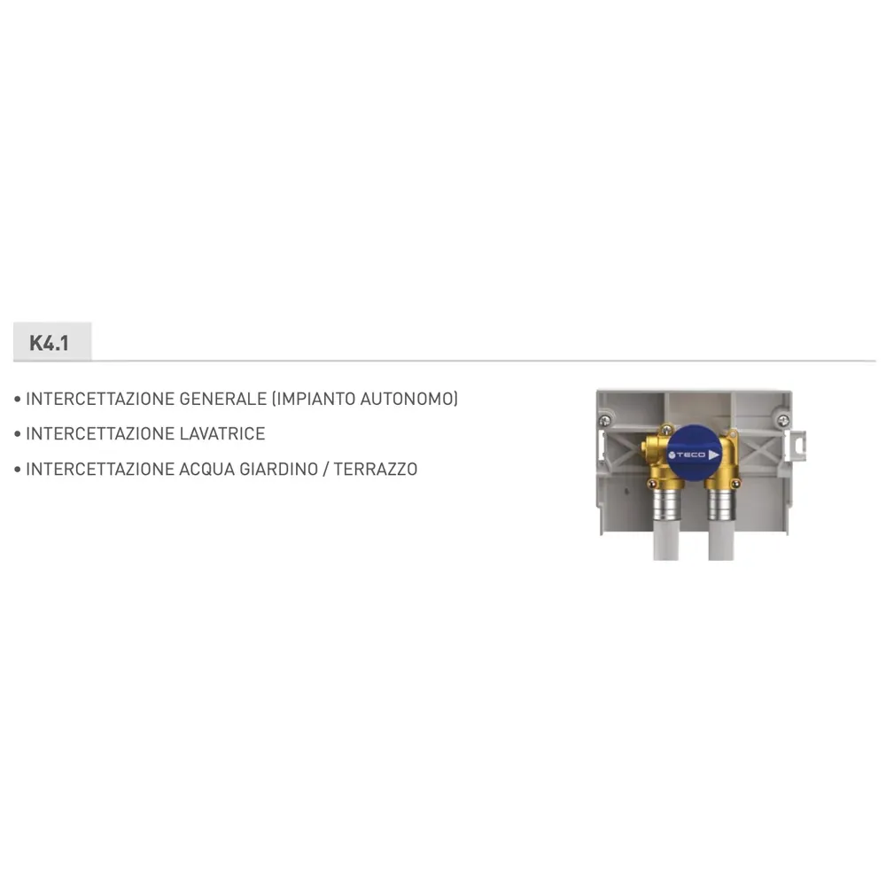 Kit Valvola Acqua E Cassetta Mod. K4.1 Teco Eurocono 3/4"