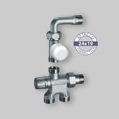 Kit Valvola Termostatica Con Detentore Monotubo "Grt" 1/2" - 24X19 Far