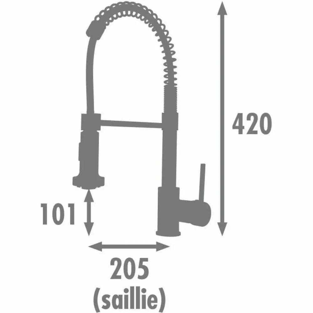 Kitchen Tap Rousseau OPUS Grigio Chrome