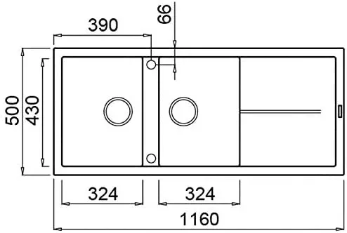 Lavello ELLECCI UNICO 500 - titanium