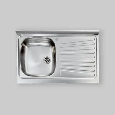 Lavello Inox 1 Vasca Da Appoggio "Mondial" 100 X 50 Dx