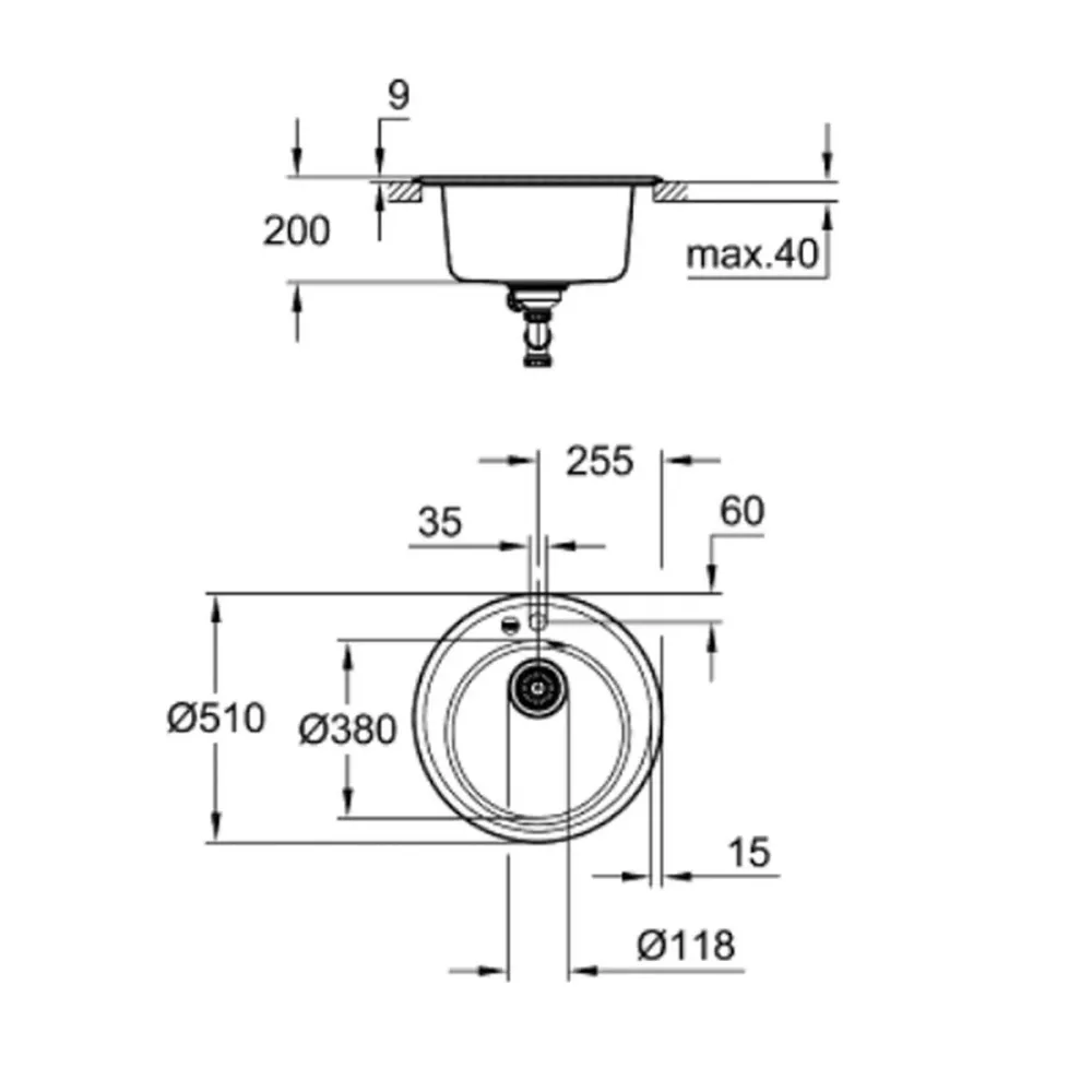 Lavello Una Vasca Grohe K200