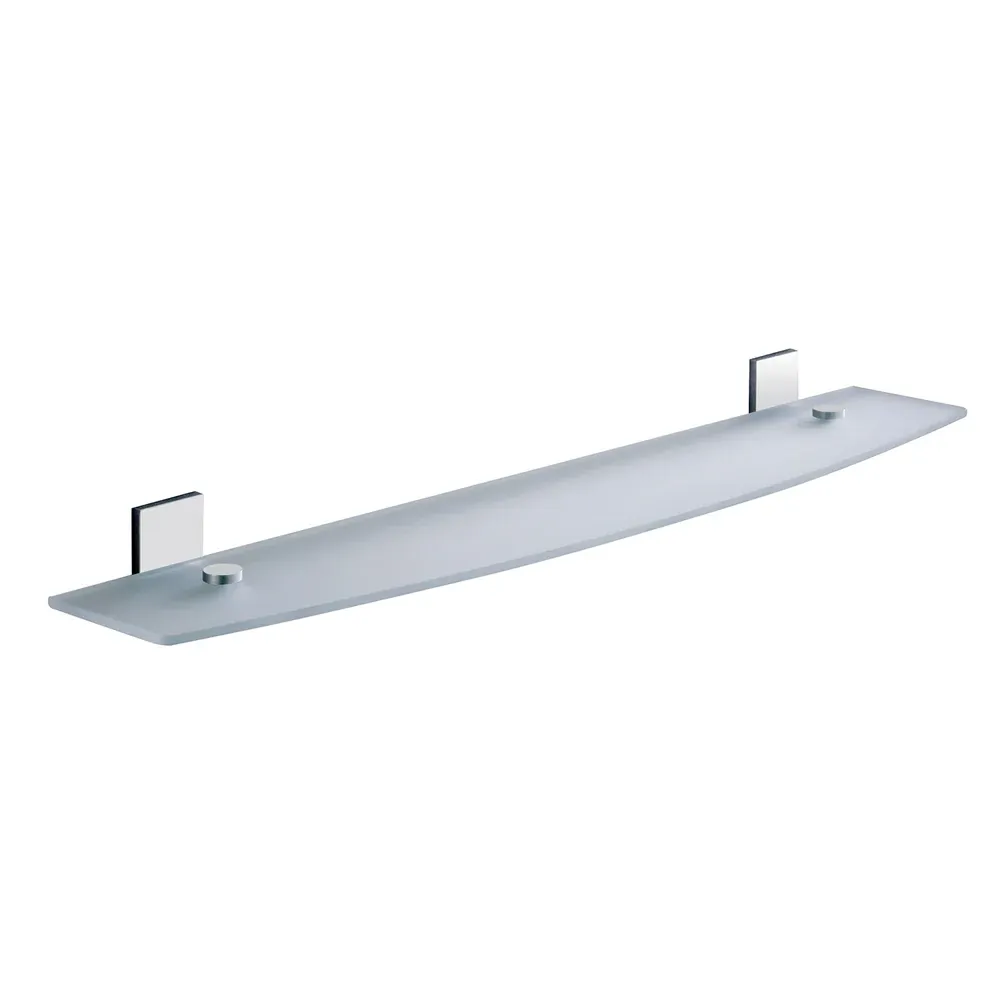 Mensola Vetro Temperato Maine 58 Cm - Cromato