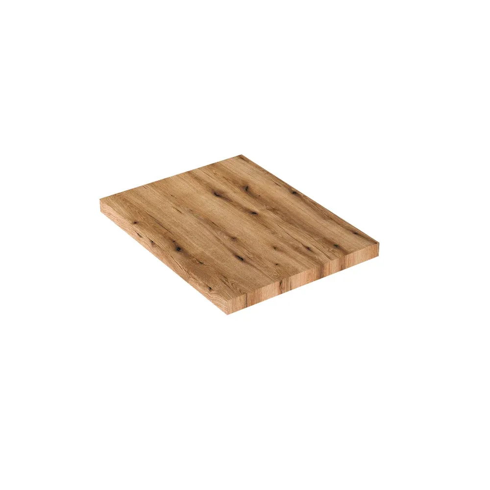 Mensolone 'Linea' Per Lavabo D'Appoggio Rovere Naturale Cm 120 L - 46 P - 3,8 H