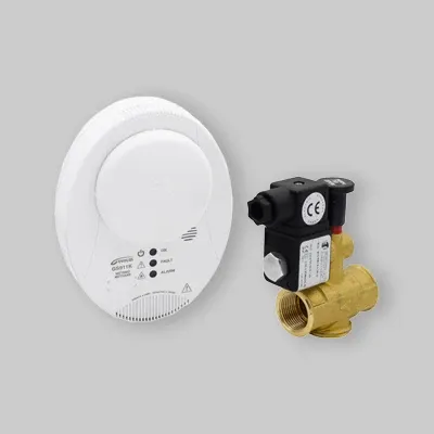 Minikit Rilevatore Gas "Gasbloc" Gpl Elettrovalvola Riarmo Manuale 1"