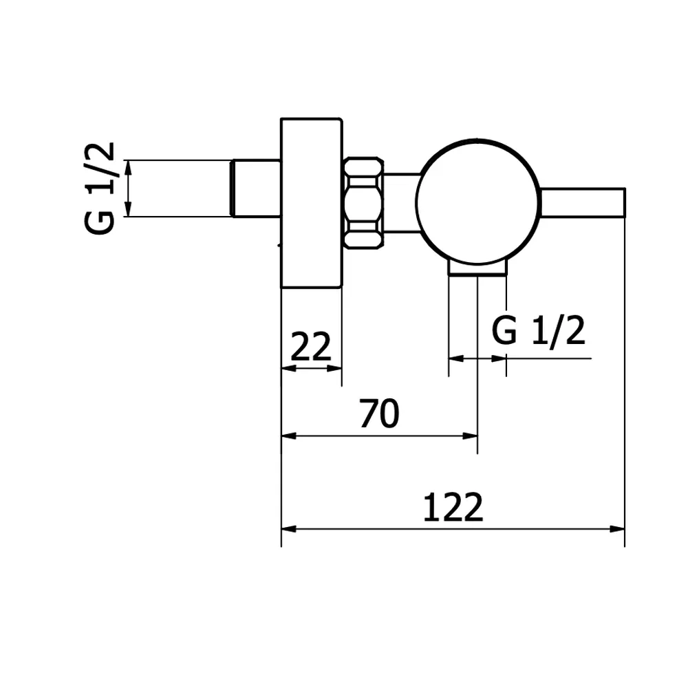 Miscelatore Doccia Esterno Jabil 35 S/Doccetta - Cromo